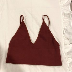 COPY - Rust/Maroon Ribbed Bralette NWT